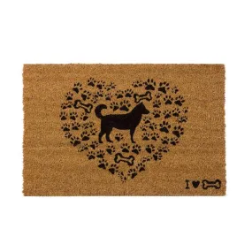 Felpudo Rectangular de Coco Love Dogs - UNIMASA